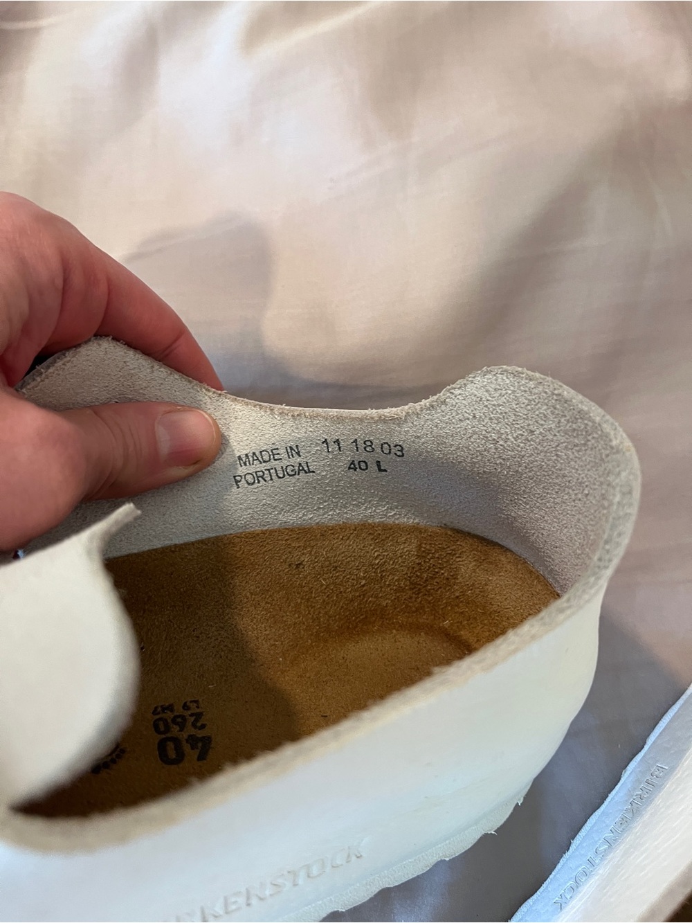 Birkenstock London W9.5 or M7.5 wide- Grey Suede and White Leather Vintage - Picture 9 of 9